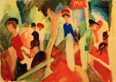 Hutladen an der Promenade von August Macke